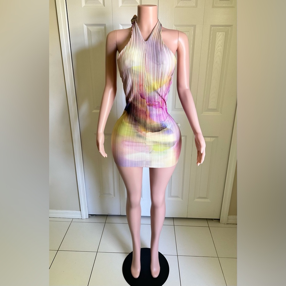Watercolor Ombre Mini Dress